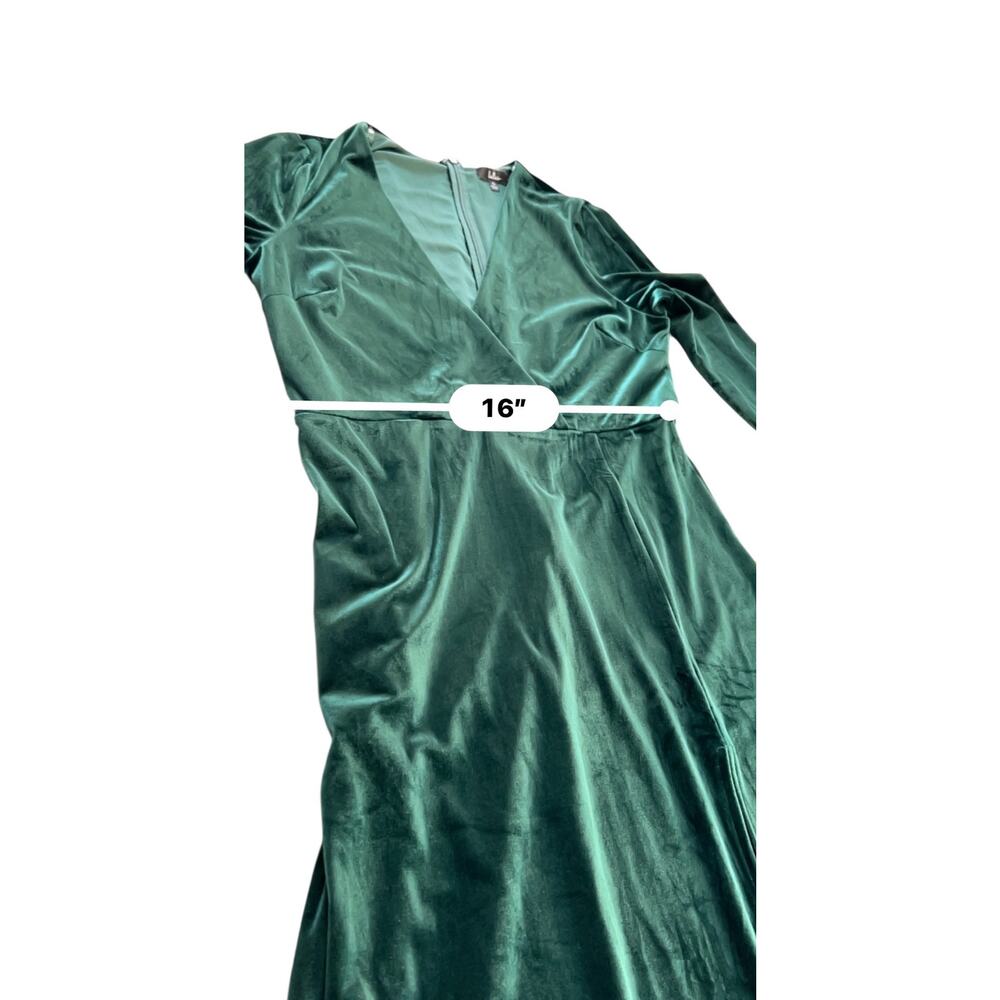 Lulus Green Velvet Gown - Size XL - Picture 10 of 11